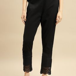 Rangita Women Pencil Slim Fit Plain Pure Cotton Ethnic Trousers-image-18