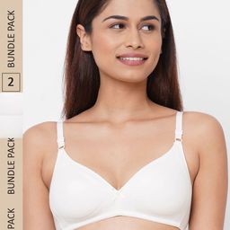 Inner Sense Pack Of 2 White Organic Cotton Antimicrobial Sustainable Supportive Stitch Bras ISBC099-image-21