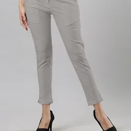 Femmora Women Comfort Straight Fit Mid-Rise Flat-Front Trousers-picture-15
