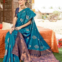 anouk rustic Anouk Woven Design Banarasi Saree image 3