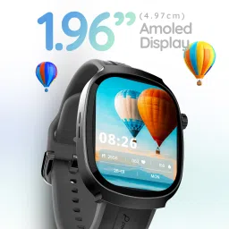 Pebble Axis 1.96" Amoled Display, Quick Notification, AOD, BT Calling, Rotating Crown Smartwatch image 2