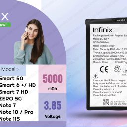 Infinix Mobile Battery For BL 49FX Infinix Hot 9 /hot 8 / Note 7 / Note 10 / Hot 11s - 5000 mAh-picture-23