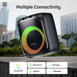 DH Discovery PartyBox 165 50W Output (Play Time 6 Hrs Upto/2 Wireless Mic/RGB Lights/BT/USB) 50 W Bluetooth Party Speaker image 4