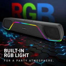 Egate C07 With Flawless Sound, Ambient RGB Light, Call Function, 2000mAh Battery, TWS 18 W Bluetooth Soundbar image 4