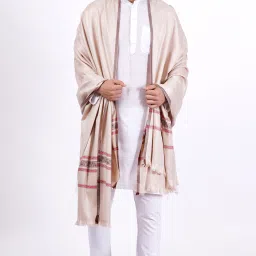 Sprha Wool Self Design Men Shawl-image-3