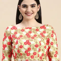 Ethnovog Ready To Wear Multicolored Embroidered Net Blouse image 1