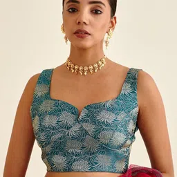 Abhishti Banarasi Printed Zari Work Saree Blouse-picture-39