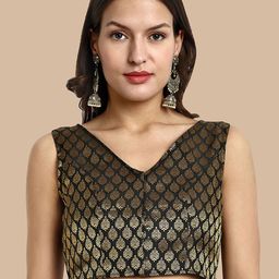 Vardha Ethnic Motifs Woven Design Saree Blouse-image-50