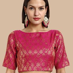 Vardha Woven Design Brocade Saree Blouse-image-75