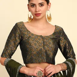 Soch Woven Design Padded Saree Blouse-image-93
