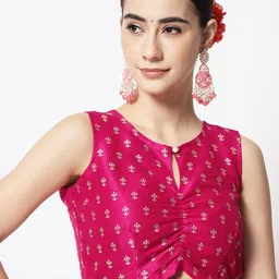 studio rasa Block Printed Saree Blouse-52