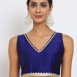 studio rasa Embellished Gotta Patti Dupion Saree Blouse-picture-23