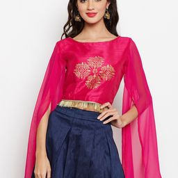 studio rasa Ethnic Motifs Printed Saree Blouse-94