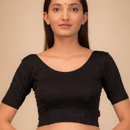 Bindigasm's Advi Jacquard Stretchable Readymade Saree Blouse-35