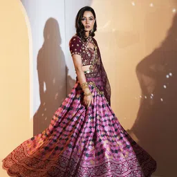 Rashika Sharma Embroidered Mirror Work Made to Measure Lehenga & Blouse With Dupatta image 3