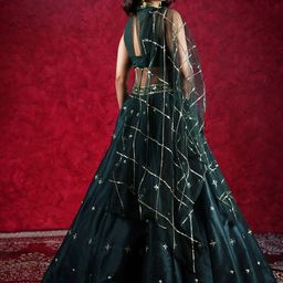 Rashika Sharma Embroidered Mirror Work Made to Measure Lehenga & Blouse With Dupatta image 4