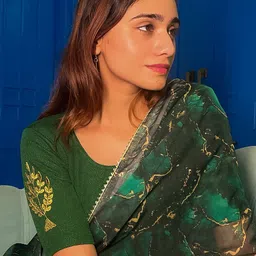 Bindigasm's Advi Embroidered Stretchable Saree Blouse-picture-40