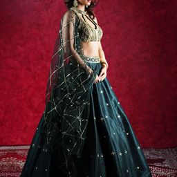 Rashika Sharma Embroidered Mirror Work Made to Measure Lehenga & Blouse With Dupatta image 5