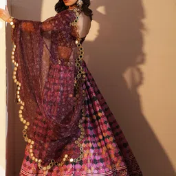 Rashika Sharma Embroidered Mirror Work Made to Measure Lehenga & Blouse With Dupatta image 5