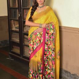 Anouk Floral Printed Pure Georgette Saree-image-76