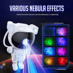 twist turn Projector 360° Galaxy Space Light, Remote Control Spaceman Robot Night Lamp Room image 3