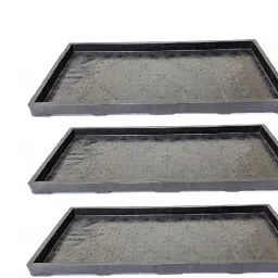 Hydroponics Tray/Paddy Tray/Wheat Grass Tray, Thick and Reusable - Pack of 3 Plant Container Set-image-56