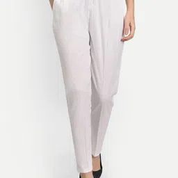 BCZ Style Women White Regular Fit Stretchable Trouser-image-56