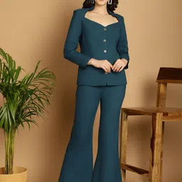 BLANC9 Sweetheart Neck Top With Flared Trouser-image-45