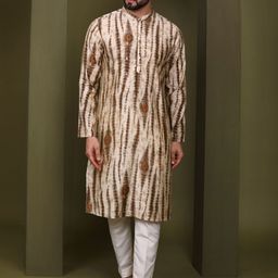 KISAH Ombre Dyed Regular Kurta with Trousers-picture-5