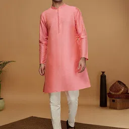 KISAH Mandarin Collar Regular Sleeves Regular Kurta with Trouser-picture-55