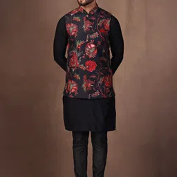 KISAH Regular Kurta With Pyjamas & Jacket-picture-31
