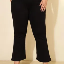 Amydus Women Tailored Flared High-Rise Trousers-image-34