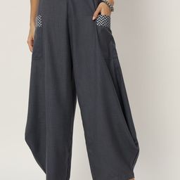 9rasa Women Mid-Rise Relaxed Loose Fit Trousers-image-19