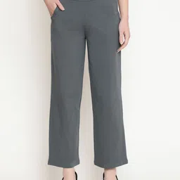 SPIFFY Women Smart Loose Fit High-Rise Trousers-image-86