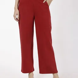 SPIFFY Women Smart Loose Fit High-Rise Trousers-image-12