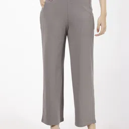 SPIFFY Women Smart Loose Fit High-Rise Trousers-image-78