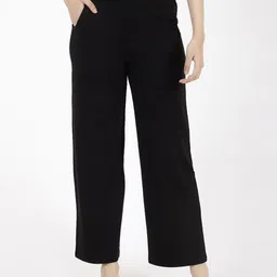 SPIFFY Women Smart Loose Fit High-Rise Trousers-11