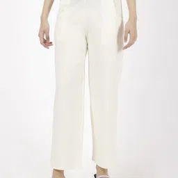 SPIFFY Women Smart Loose Fit High-Rise Trousers-image-81
