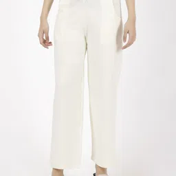 SPIFFY Women Smart Loose Fit High-Rise Trousers-15