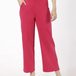 SPIFFY Women Smart Loose Fit High-Rise Trousers-image-79