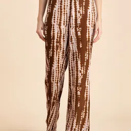 Moomaya Women Printed Loose Fit High-Rise Trousers-54