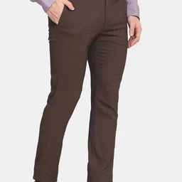 Blackberrys Men Brown Slim Fit Low-Rise Trousers-image-72