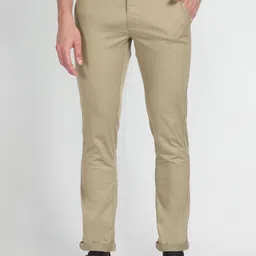 Arrow Sport Men Flat-Front Plain Slim Fit Smart Low-Rise Trousers-image-71