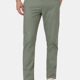 Blackberrys Men Green Slim Fit Low-Rise Trousers-image-20