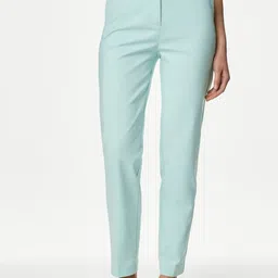 Marks & Spencer Women Slim Fit High-Rise Grazer Trouser-image-66