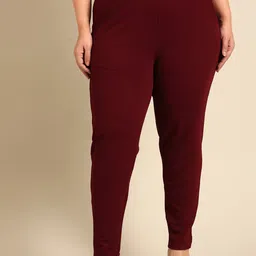 The Pink Moon Women Plus Size High-Rise Trousers-image-4