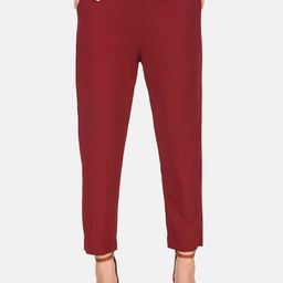 BAESD Women High Rise Cropped Trousers-image-61