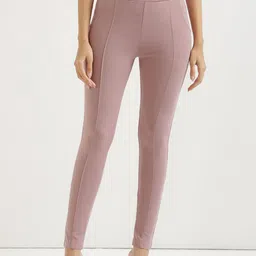 SAADAA Women Skinny Fit High-Rise Trousers-picture-27