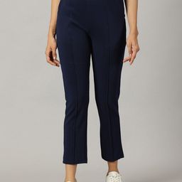 AUSK Women Relaxed Skinny Fit High-Rise Regular Trousers-image-27