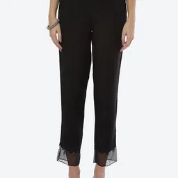 Biba Women Black Smart Straight Fit Trouser-picture-5
